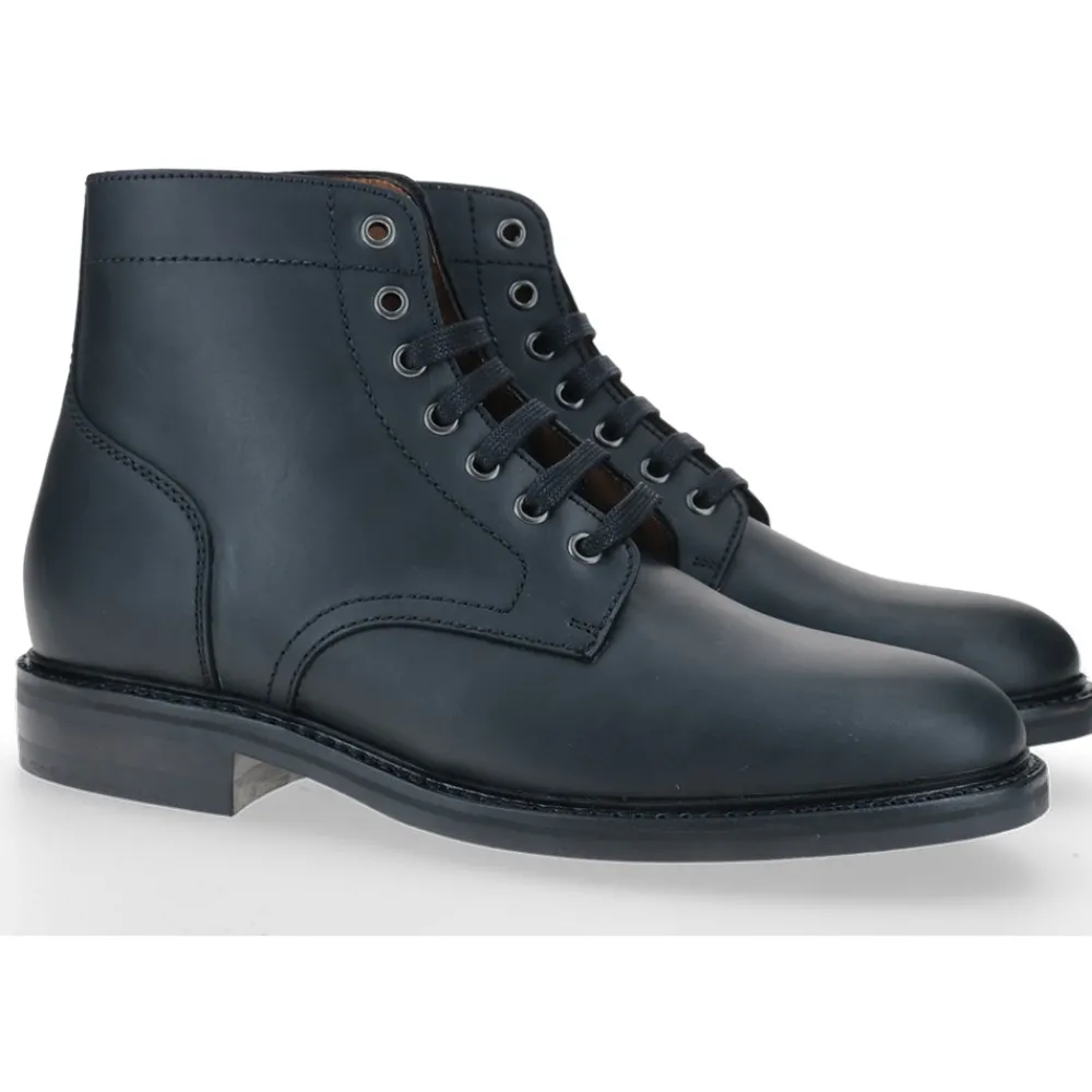 Berwick 1707 Ankle Boots>561-T03 Box Crazy Rustik Nero
